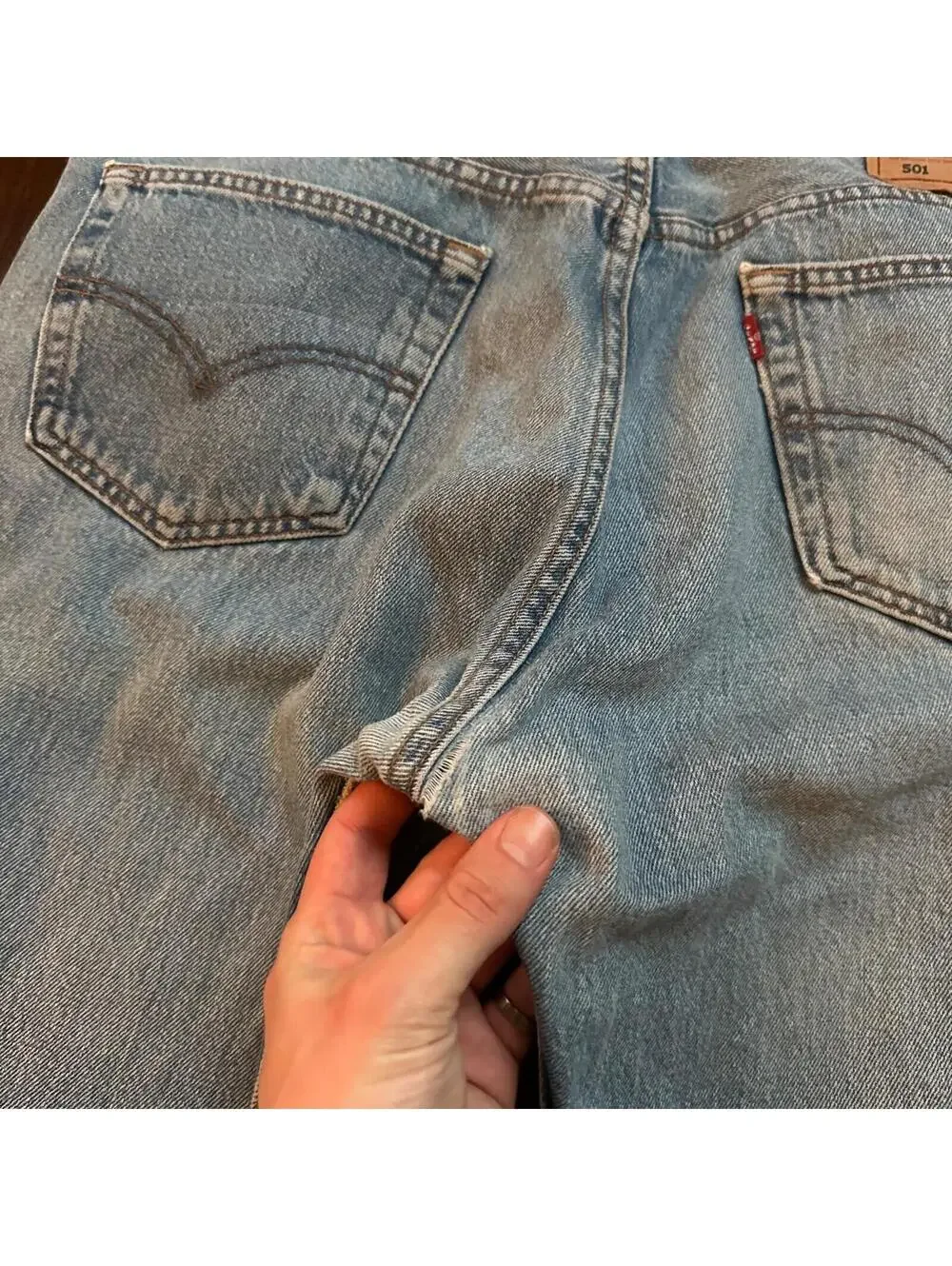 Levis 501 Vintage Y2K Straight Leg XX 2000s Jeans 36x34 Light Wash Act 33x33